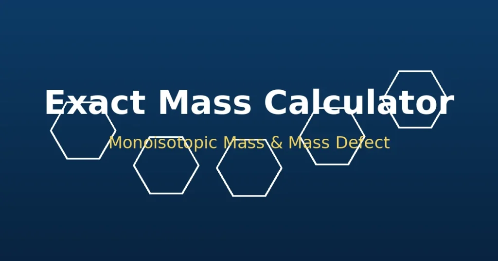 Exact Mass Calculator