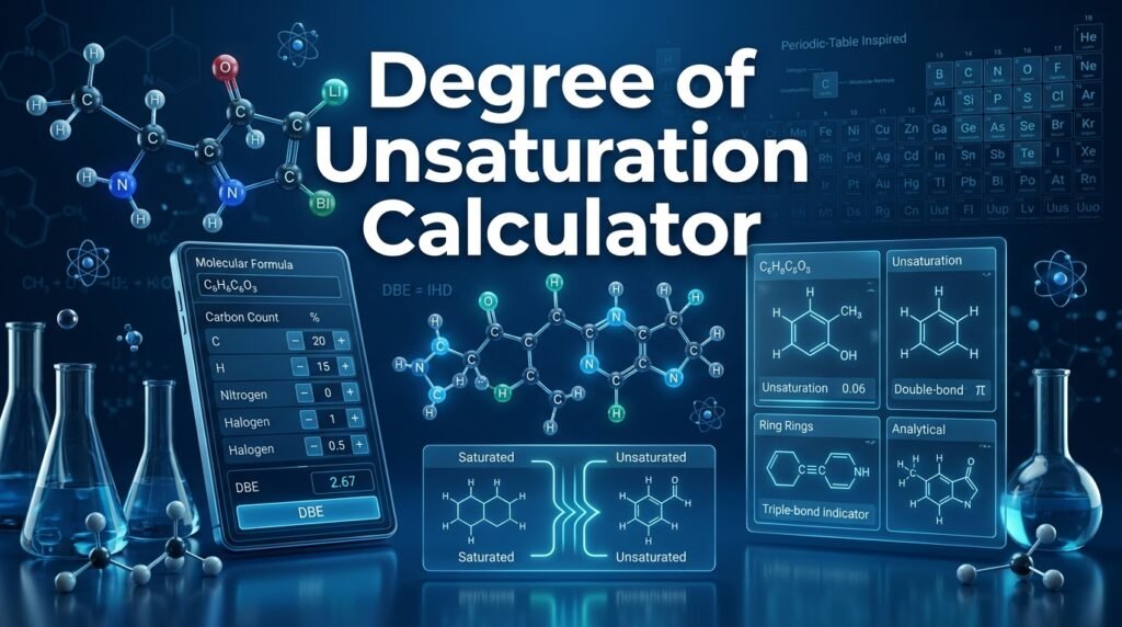 Degree of Unsaturation Calculator