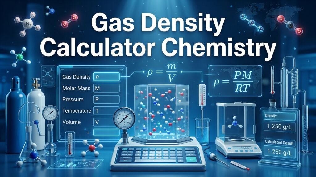 Gas Density Calculator Chemistry