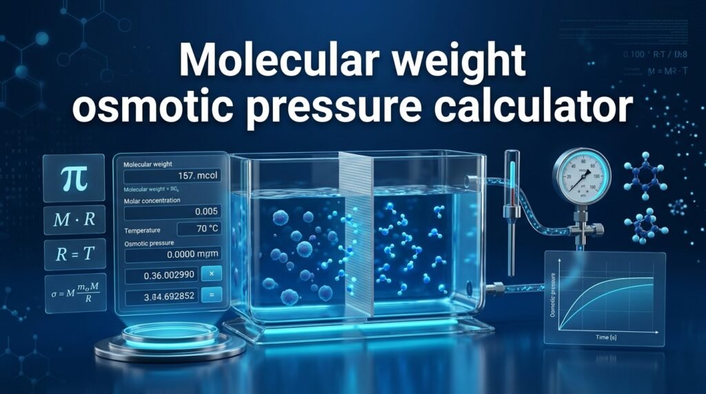molecular weight osmotic pressure calculator