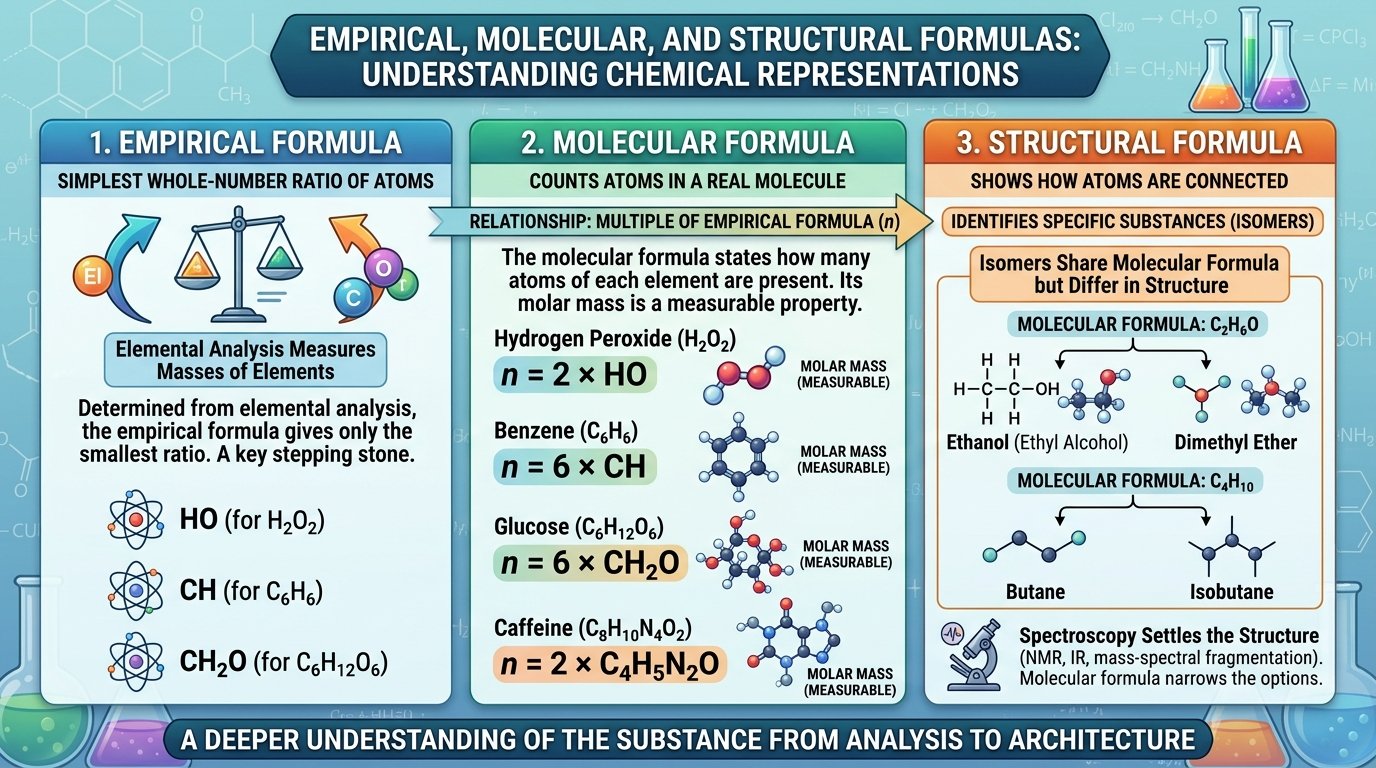 molecular formula calculator converting an empirical formula and molar mass into the molecular formula with n shown