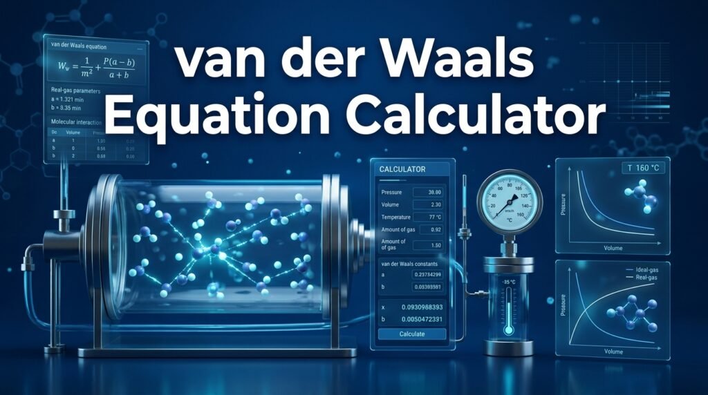 an der waals equation calculator