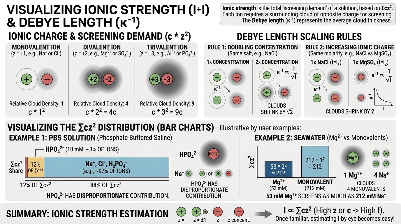 ionic strength calculator uses: buffer design, protein purification, enzyme kinetics and activity corrections in analytical chemistry